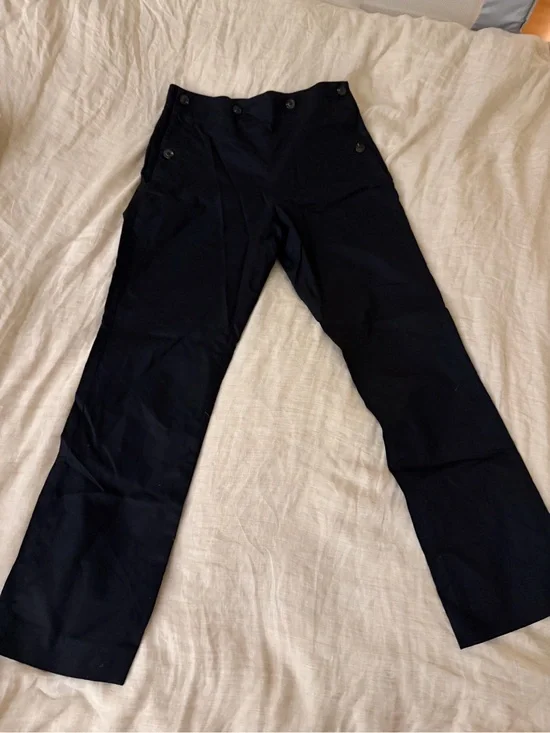 soeur “Dude” Black High-Waist Sailor Button Trousers