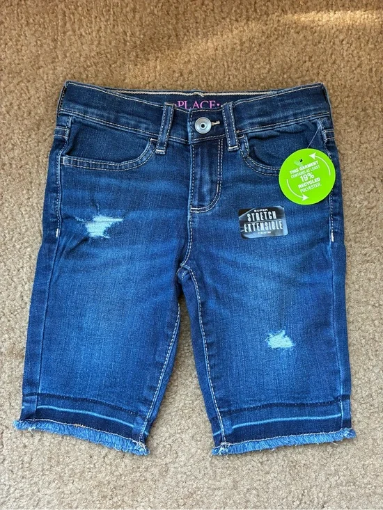 Girls NWT THE CHILDRENS PLACE Skimmer Denim Shorts 5