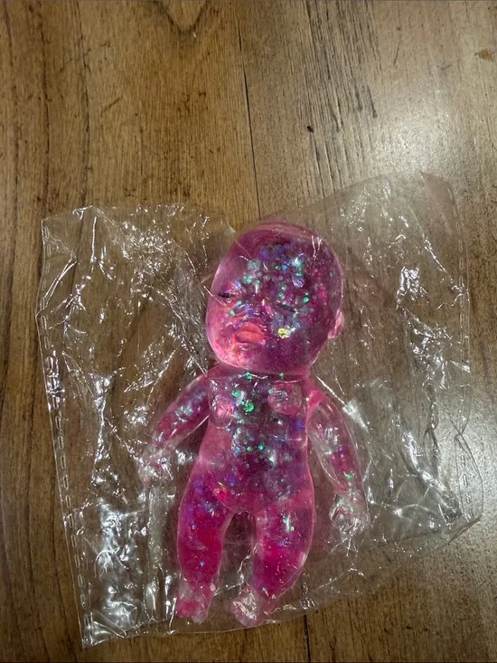 Sparkling Pink Glitter Squishy Baby Toy - Kids Toy