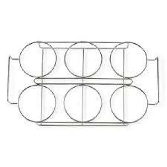 Pampered Chef Freezer Rack 100153 Silver‎ Metal Wire Organizer 6 Slots NEW