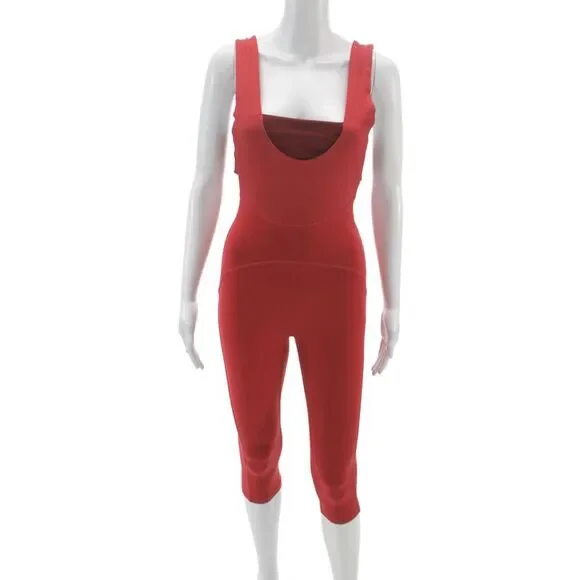 FP Movement Womens Red Sleeveless Scoop Neck Jumpsuit Size XS
