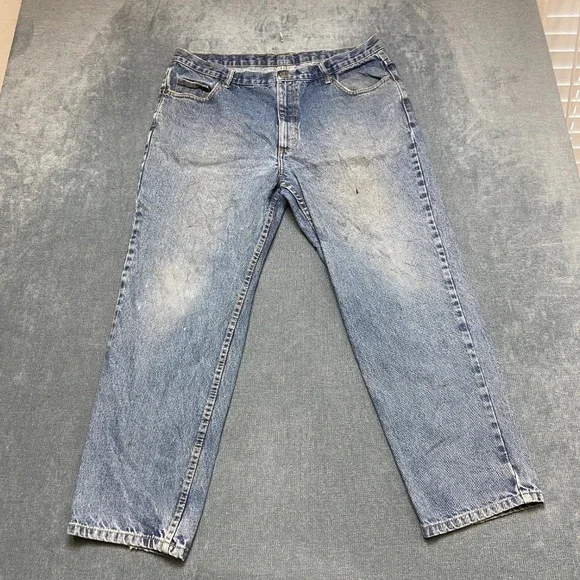 Members Mark Jeans Men 38x29 Blue Denim Cotton Regular Fit Straight Leg Mid Rise