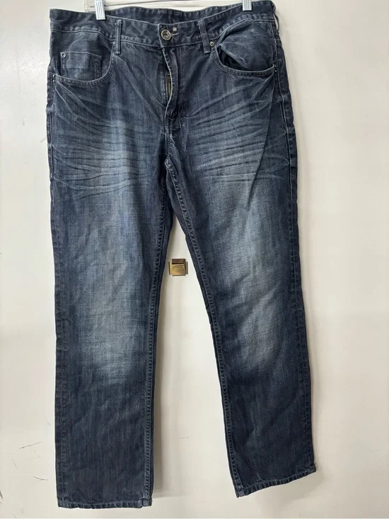 Buffalo David Bitton Faded Blue Straight Jeans