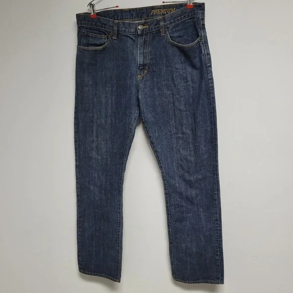 Premium Gap Mens Denim Jeans 36x32 1969 Dark Wash