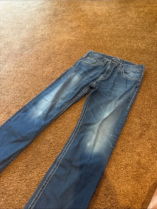 Silver Jeans Men's Dark Blue Slim Straight Jeans with Fading