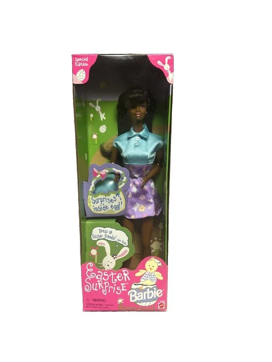 Easter Surprise African American Barbie 1998 with Surprise Egg inside #20543