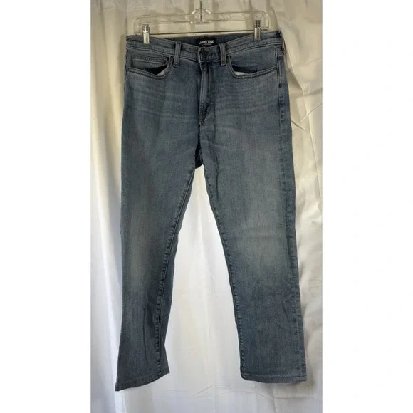 Lands' End Square Rigger Jeans Mens 32 Blue‎ Cotton Denim Straight Leg Faded
