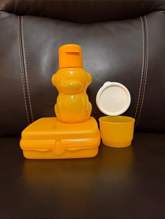 Tupperware - sandwich, keeper, container and cup - orange