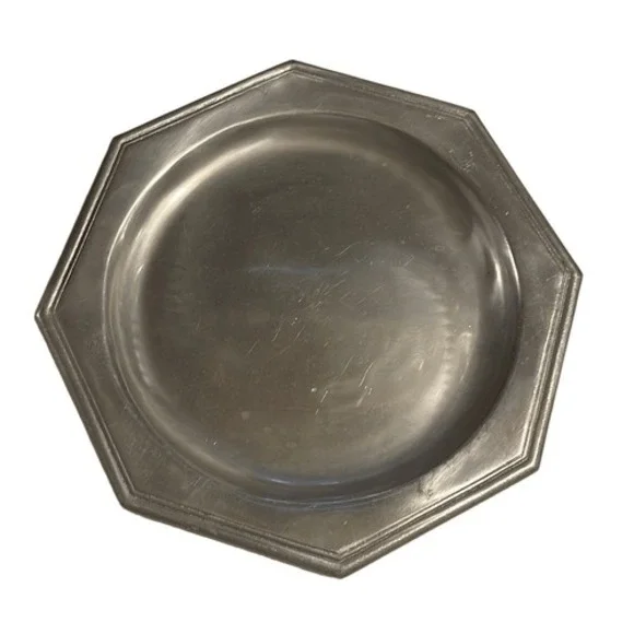 Vintage Pewtarex York Pennsylvania Plater‎ Plate Octagon Silver Size 11