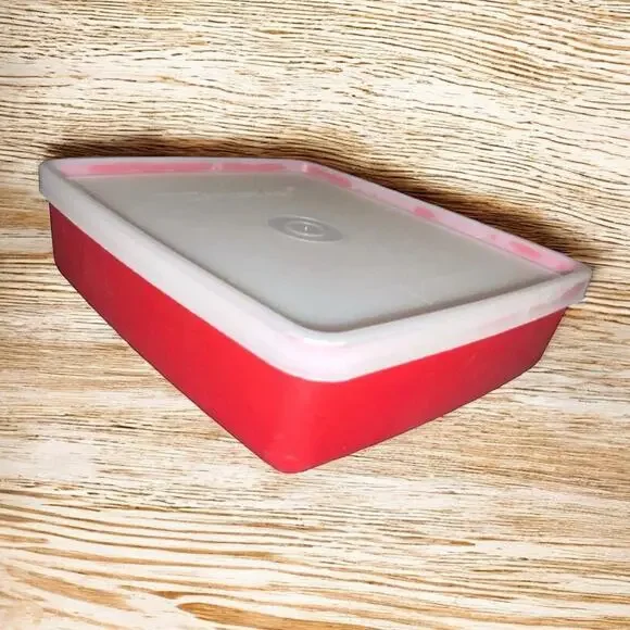 Tupperware Square Away Sandwich Box Food Storage Container Lid 670 671 Vintage
