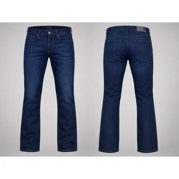 NWT 7 For All Mankind JEANS MENS 31 Carsen Easy Straight Leg Blue Stretch