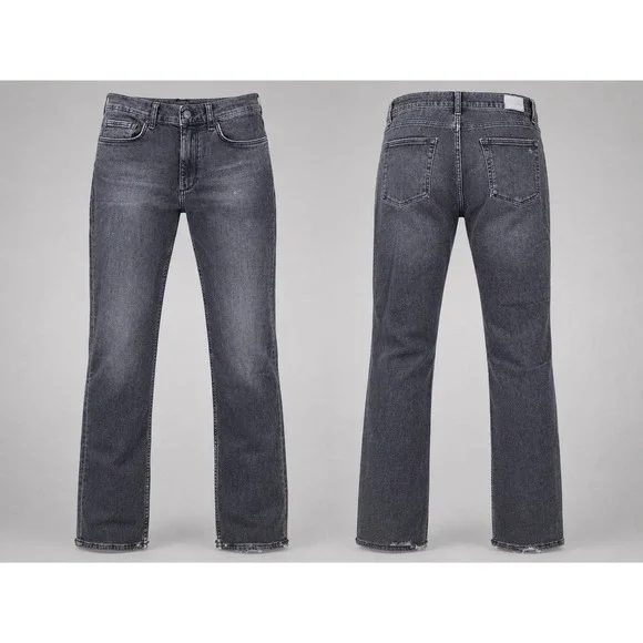 Rag & Bone Jeans Men's 32X32 Black BLACK  Fit 2  Slim Button ZIP