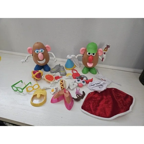 Vintage‎ 1985 Era Hasbro Preschool Mr. Potato Head Lot With Accessories