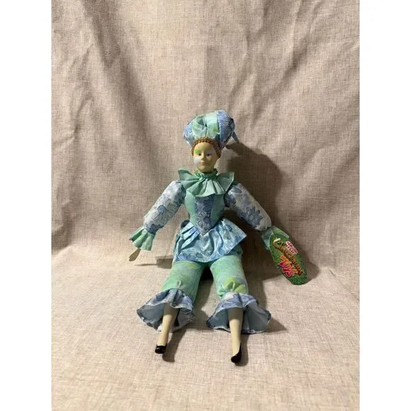 Sugarloaf Creations Clastiques Jester Clown Doll Fabric Handcrafted New W/ Tags