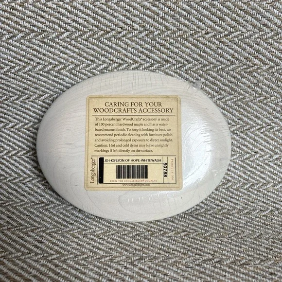 Longaberger Horizon of Hope Woodcrafts Lid White Wash 50788