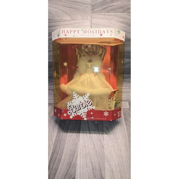 Beautiful Vintage Happy Holidays Barbie 1989 Edition