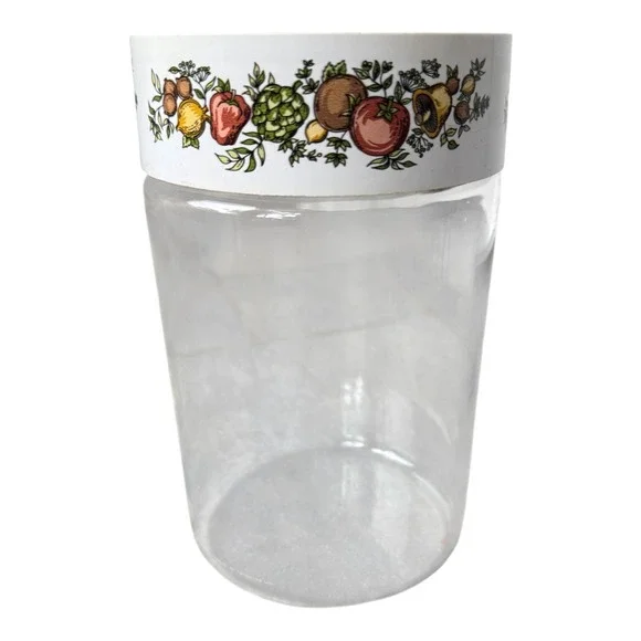 Vintage Pyrex 2 Qt Spice of Life Canister Jar Corning Ware Veggie‎ Lid 1970s 80s