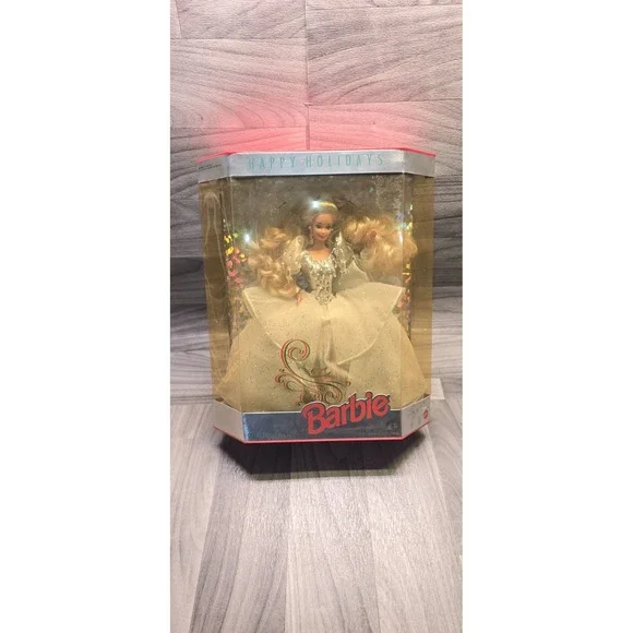Vintage 1992 Happy Holidays Silver Special Edition Barbie Doll Mattel #1429