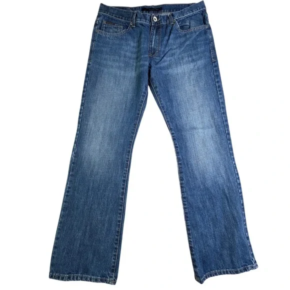 Calvin Klein Jeans Mens 34 Bootcut Medium Wash Blue Denim Pants 0984