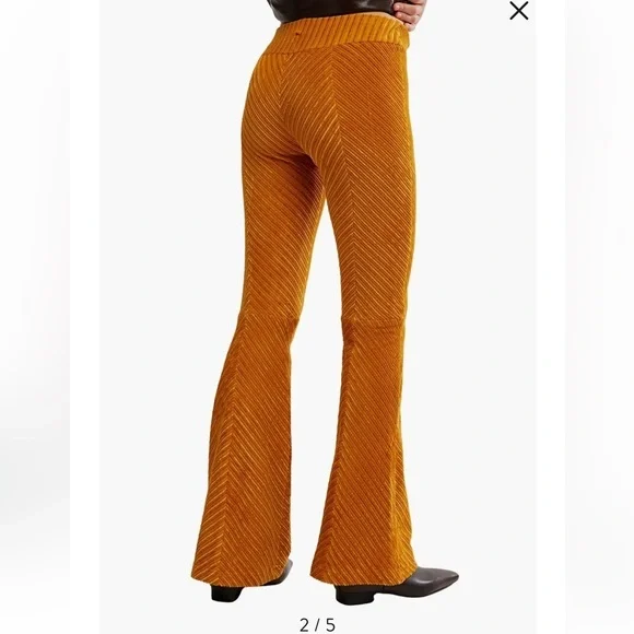 Free people flare pull up velvet pants women’s