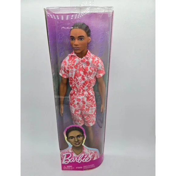 NEW Barbie Ken Doll African American Hawaiian Clothes Fashionistas #235 NIP