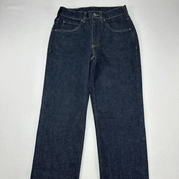 40 Grit Jeans Mens 28x32 Blue Standard Fit Straight Dark Wash Stretch Denim Work