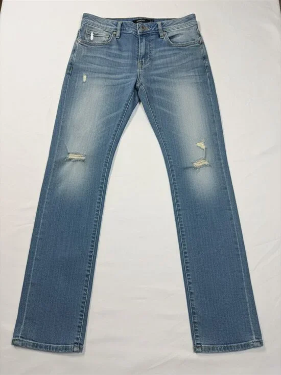 Armani Exchange J14 Skinny Fit Distressed Jeans Light Wash - Men's 30x32