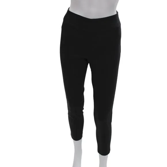Stella Luna Women Cropped Ankle Pants Black Zip Size 40
