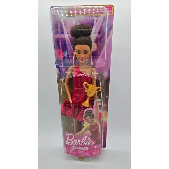 NEW Barbie You Can Be Anything Ballroom Dancer Hispanic Trophy NIB