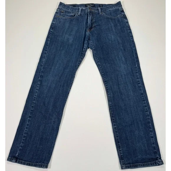 Lucky Brand 221 Straight Mens 32/30 Dark Wash Denim Straight Leg Jeans