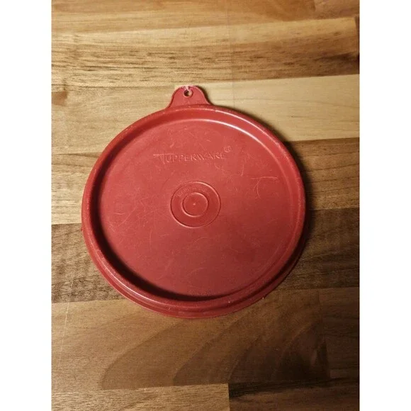Vintage Tupperware 215 Round A Tab Replacement Seal Lid Red