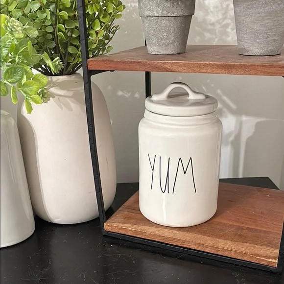 NWT Rae Dunn White Ceramic Kitchen Canister
