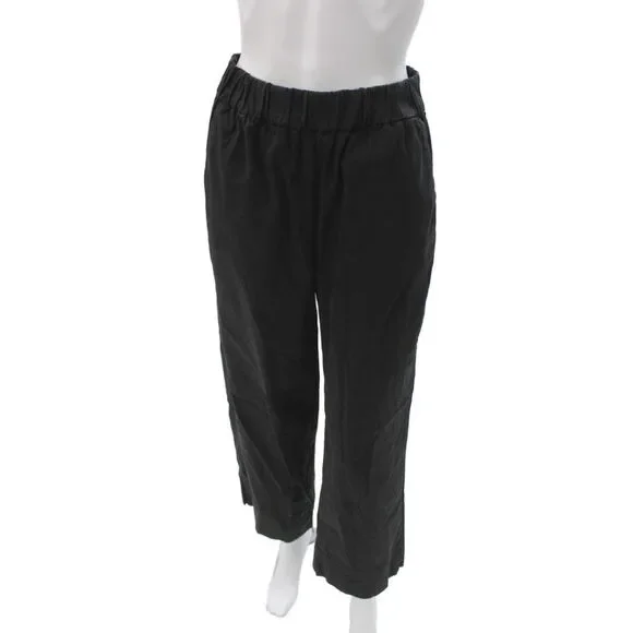 Everlane Womens Cropped Black Organic Cotton Pants Size 4