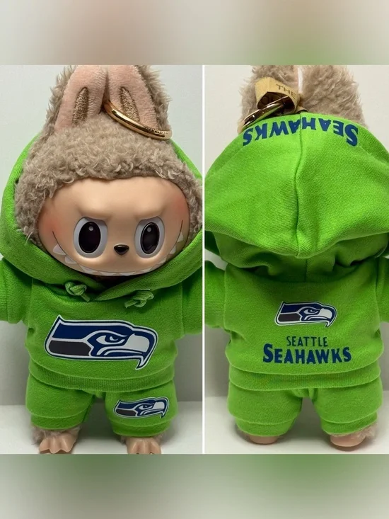 Seahawks Labubu 2pc outfit Seattle Champions!
