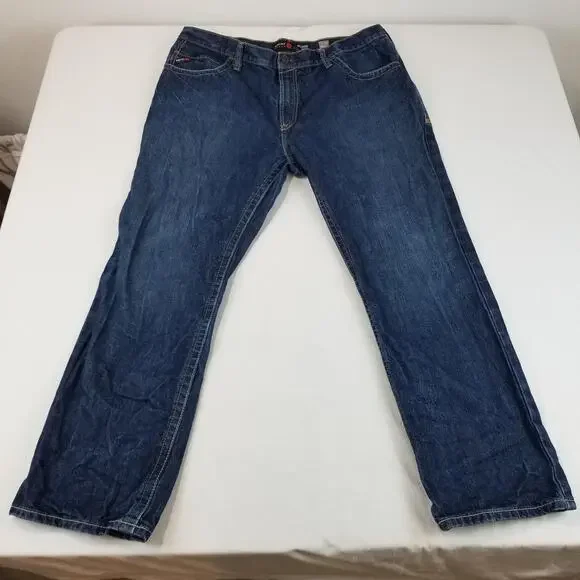 Ariat Jeans Mens 42x32 Blue M4 Relaxed Boot Cut FR Flame Resistant Work 10012555