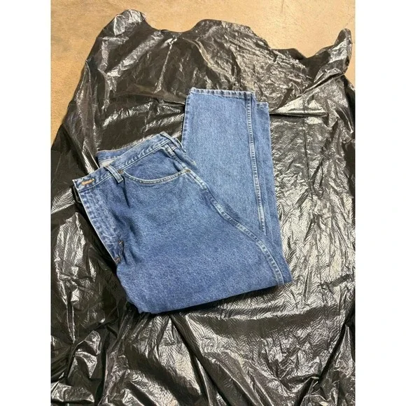 Wrangler 96501DS Mens Straight Leg Jeans Medium Wash Blue Denim 36x30