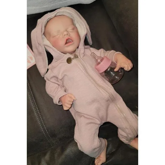🆕17 Inch Realistic Reborn Baby Doll Silicone-Made & Lifelike Newborn Baby Girl