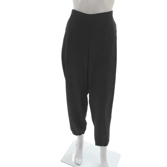 Athleta Womens Jogger Pants Black Camo Pull On Size 16