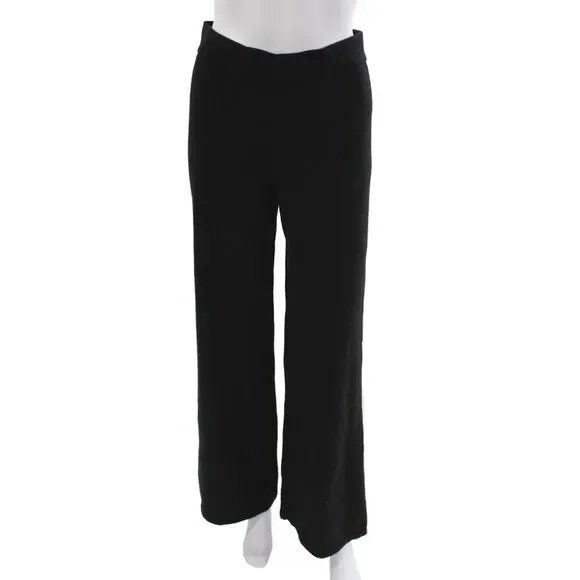 MNG Women Striped Black Sweatpants Pull On Size S