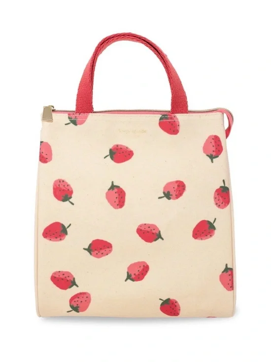 Kate Spade Strawberry Print Tote Lunch Bag