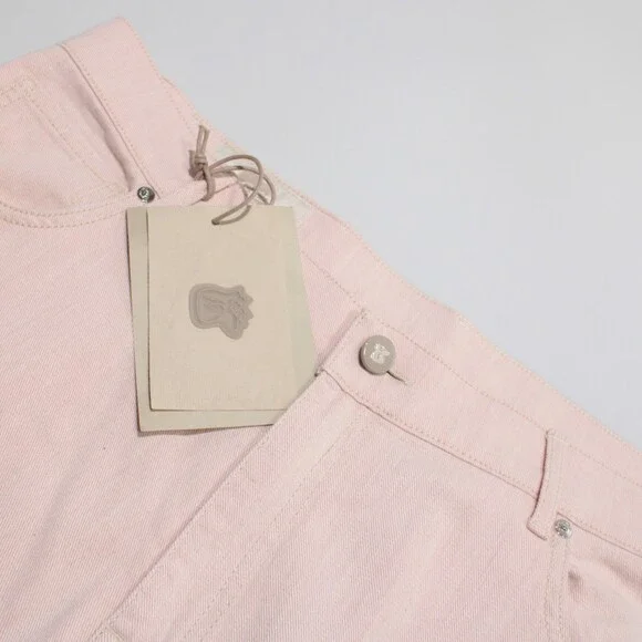 Marco Pescarolo NWT 5 Pocket Jean Cut Pants Size 54 (US 38) Tre in Pink Cotton