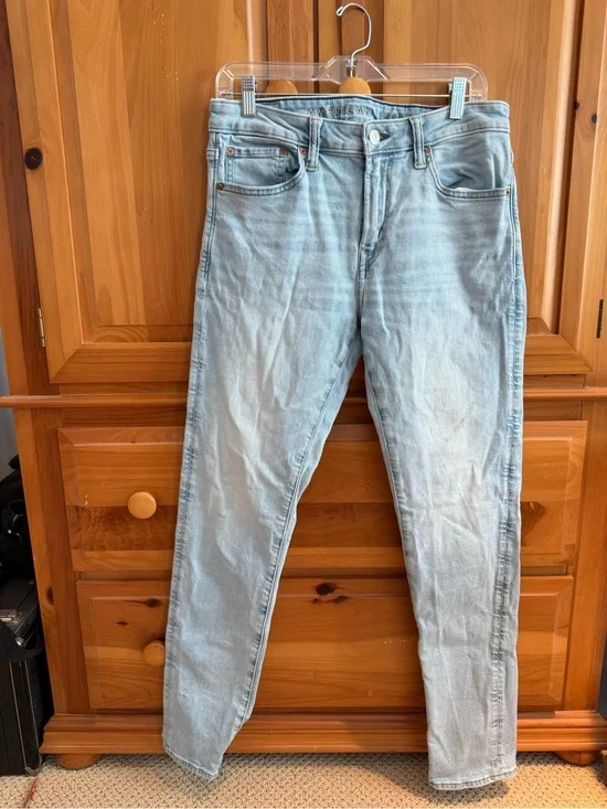 American Eagle Outfitters Airflex Light Wash Slim Jeans
