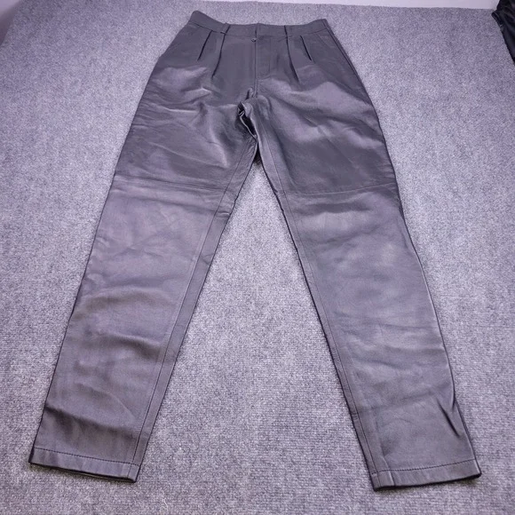 Ralph Lauren Purple Label Rogers Lambskin Pants Womens 4 Black Leather‎ $2,990