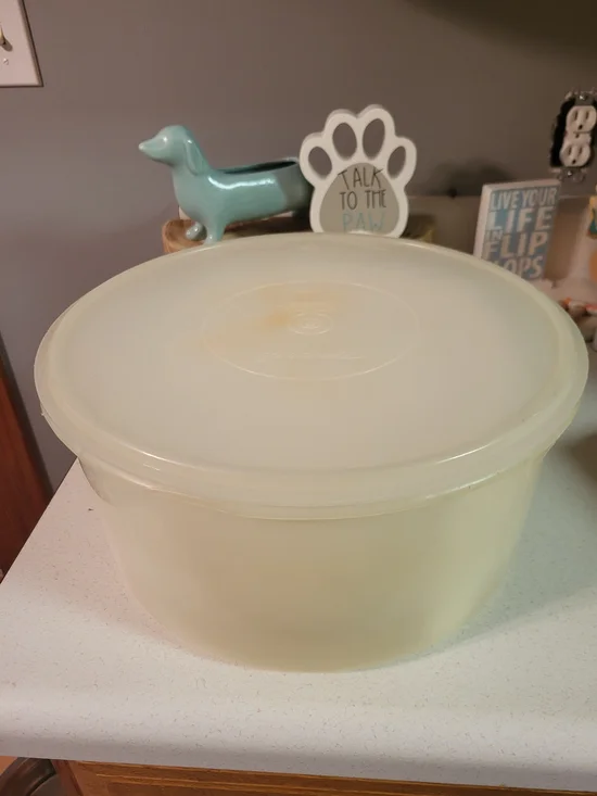 Large Vintage Tupperware Cake Large Storage Container with 2 pie stackers