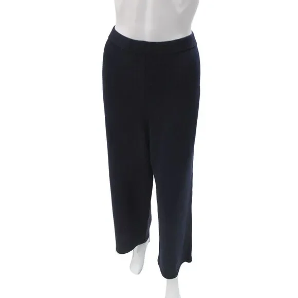 St. John Basics Women Dress Pants Dark Blue Wool Solid Size 10