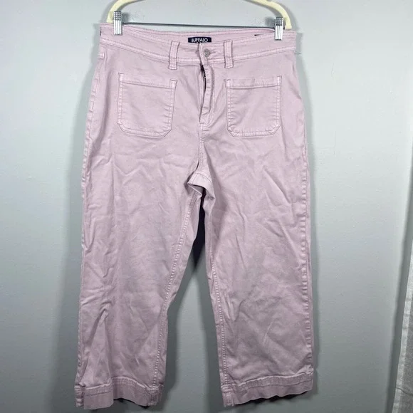 Buffalo David Bitton Brigette Crop Pants Women's 14‎ / 34 Purple High Rise Lilac