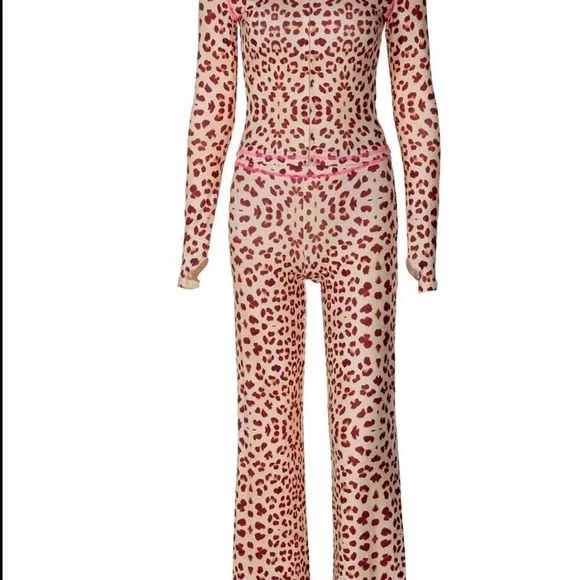 I.AM.GIA  leopard print two‎ piece set
