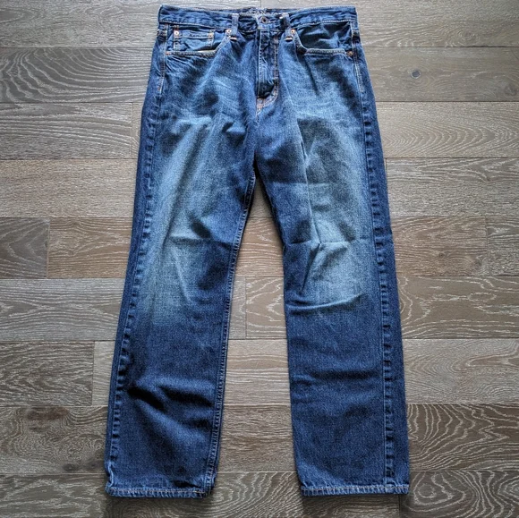 American Eagle Men's Relaxed Dark Tinted Indigo Straight Size 33x32