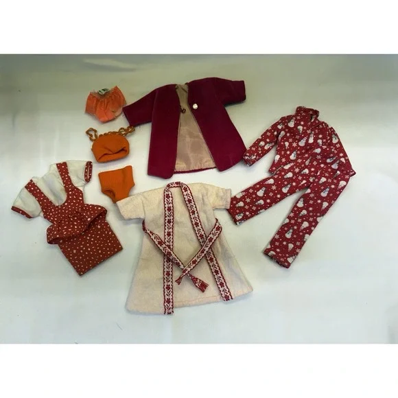 Vintage 60's - 90's Barbie Midge Fashion Doll Clothes Lot 8 Pieces