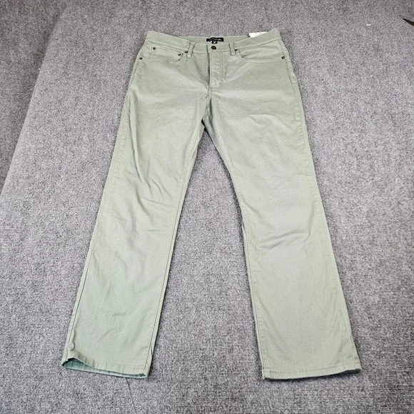 $99 Lucky Brand 223 Straight Leg Pants Mens 34x30 Green Casual Chino Trousers